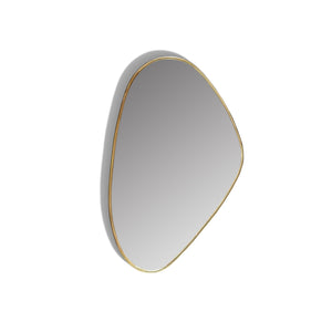 asymmetrical Wall Mirror - Brass Bathroom Mirror - Zayian