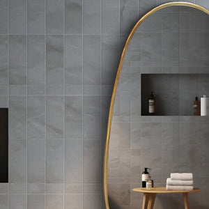 asymmetrical Wall Mirror - Brass Bathroom Mirror - Zayian