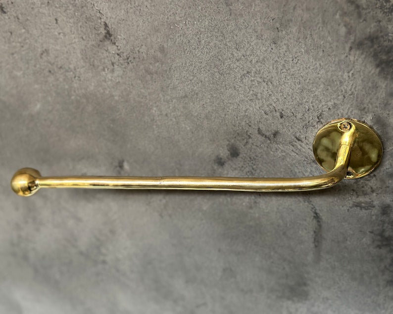 Unlacquered Brass Toilet Paper Holder, Tissue Paper Holder, Toilet Roll Holder - Zayian
