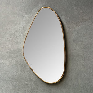 asymmetrical Wall Mirror - Brass Bathroom Mirror - Zayian