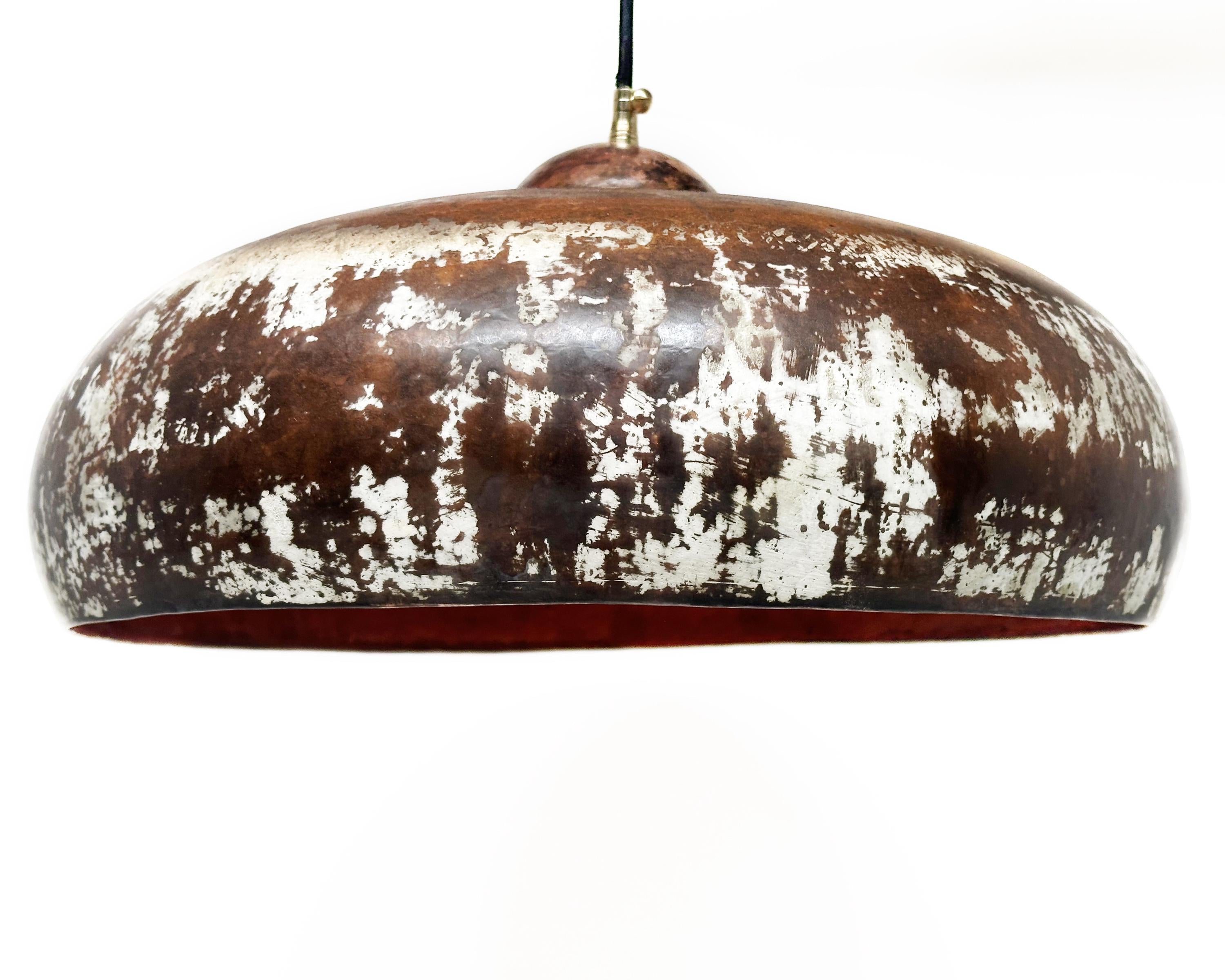 Patina Copper Pendant Light ,Rustic Copper Kitchen Island Lighting - Zayian