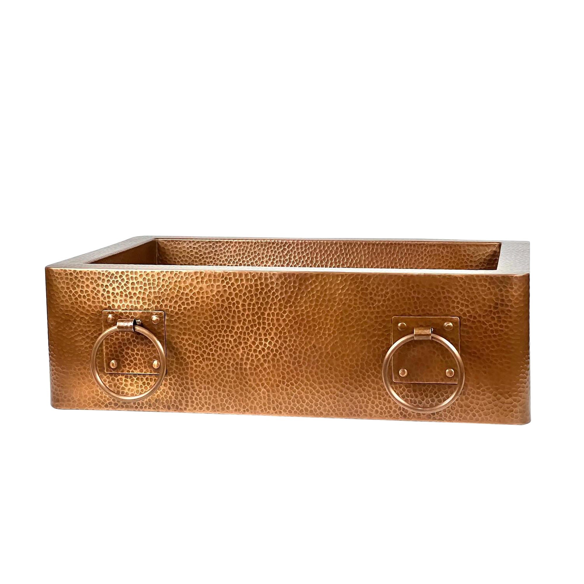 Hammered copper sink