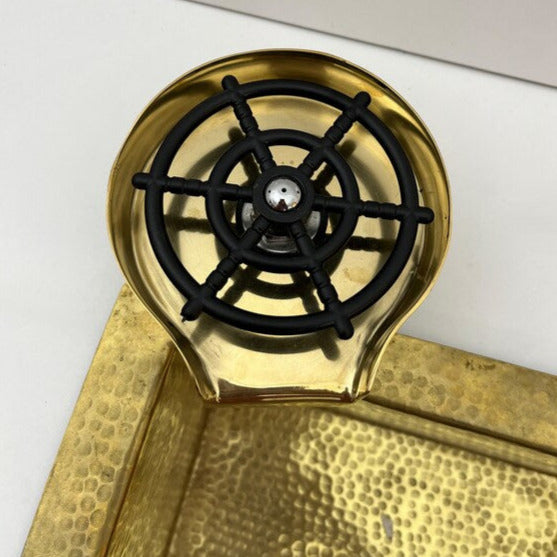 Unlacquered Brass Glass Rinser For Kitchen Sinks, Gass rinser for kitchen sink - Zayian