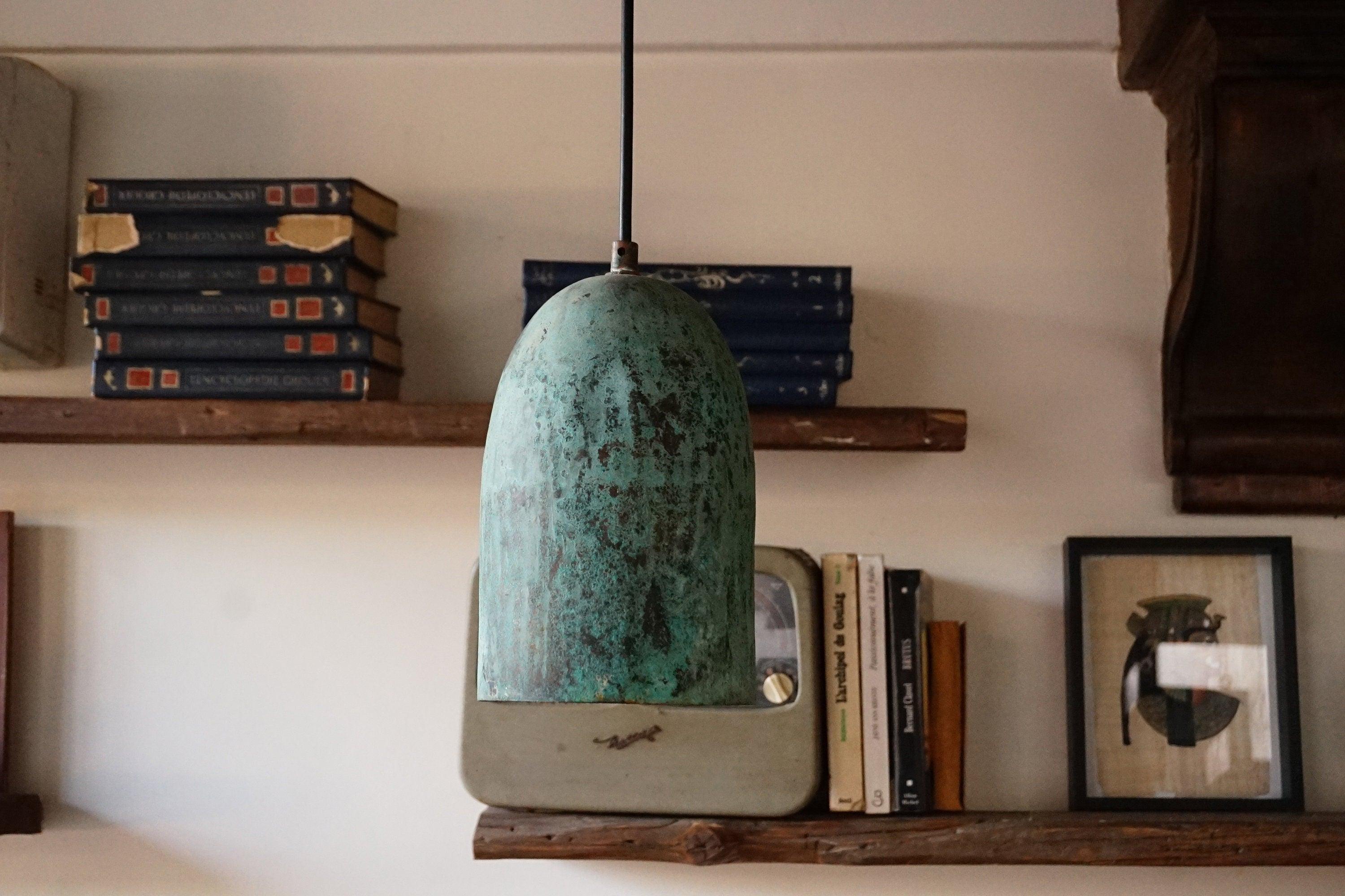 Verdigris Patina Copper Farmhouse Kitchen Island Pendant Light Zayian