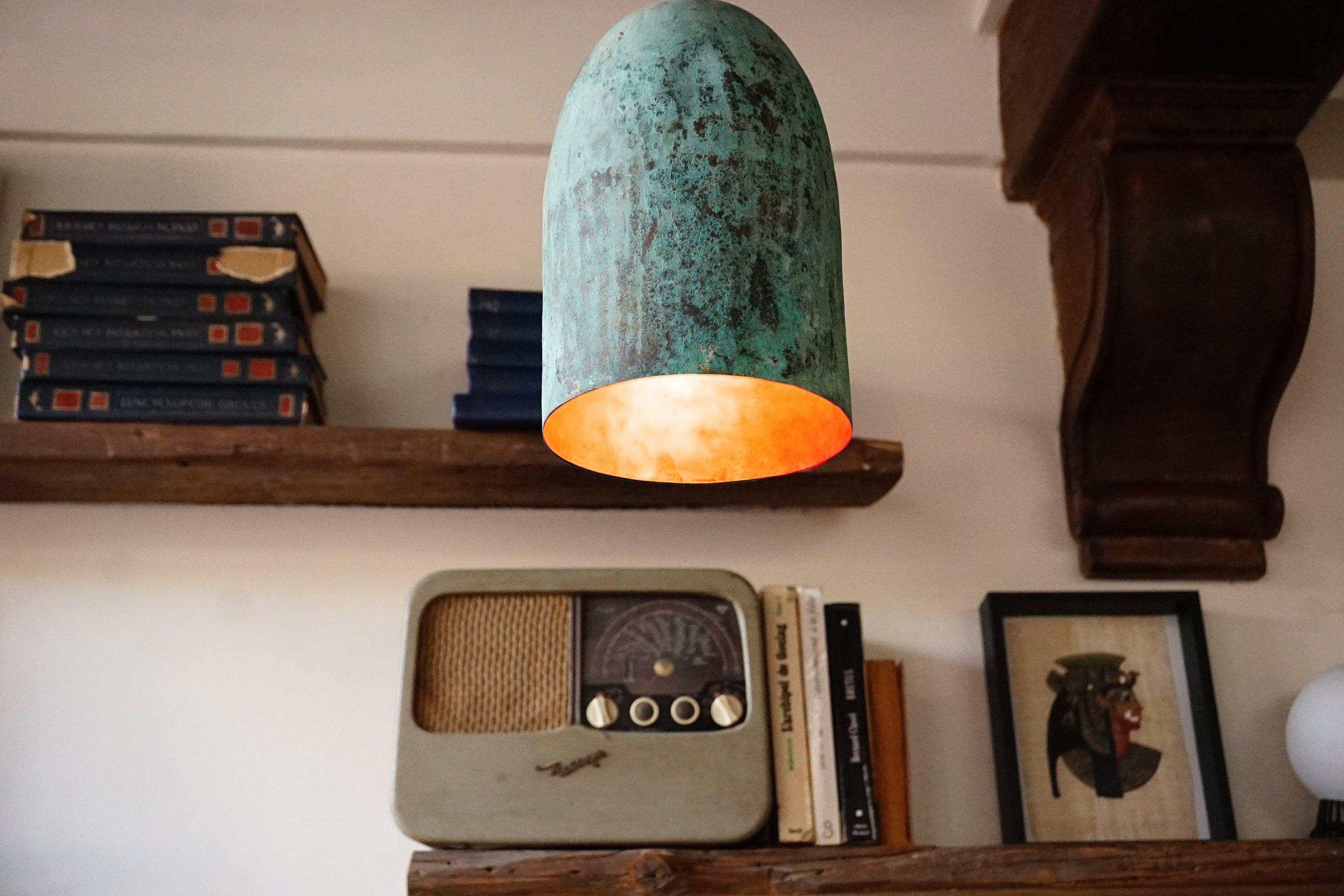 Verdigris Patina Copper Farmhouse Kitchen Island Pendant Light Zayian