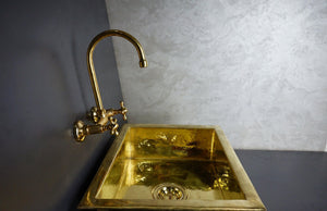 Unlaquered Brass Undermount Farmhouse Kitchen Sink Zayian