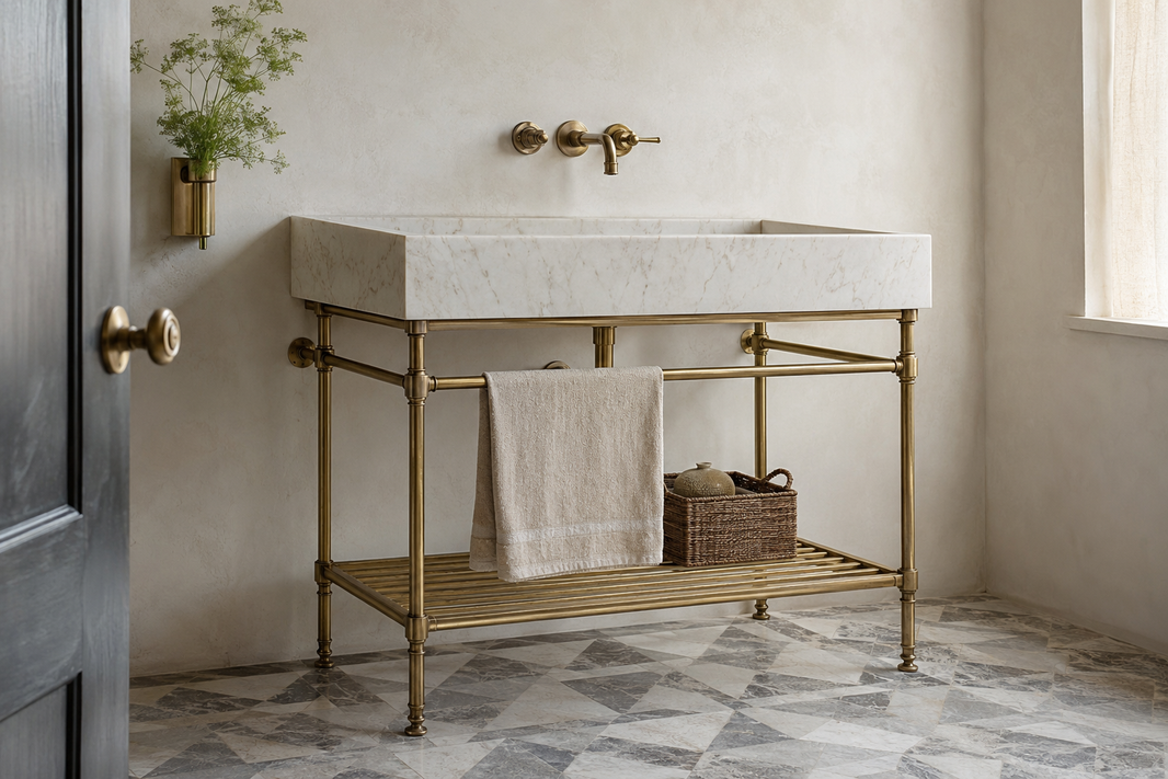 Brass Console Vanity Legs: Marble Sink Support and Sizing Guide