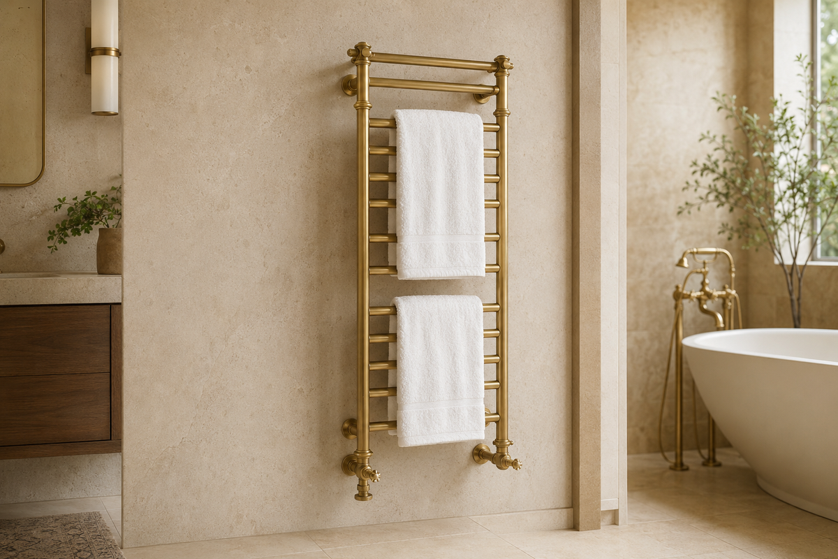 Unlacquered Brass Heated Towel Rail: Hydronic Planning Guide