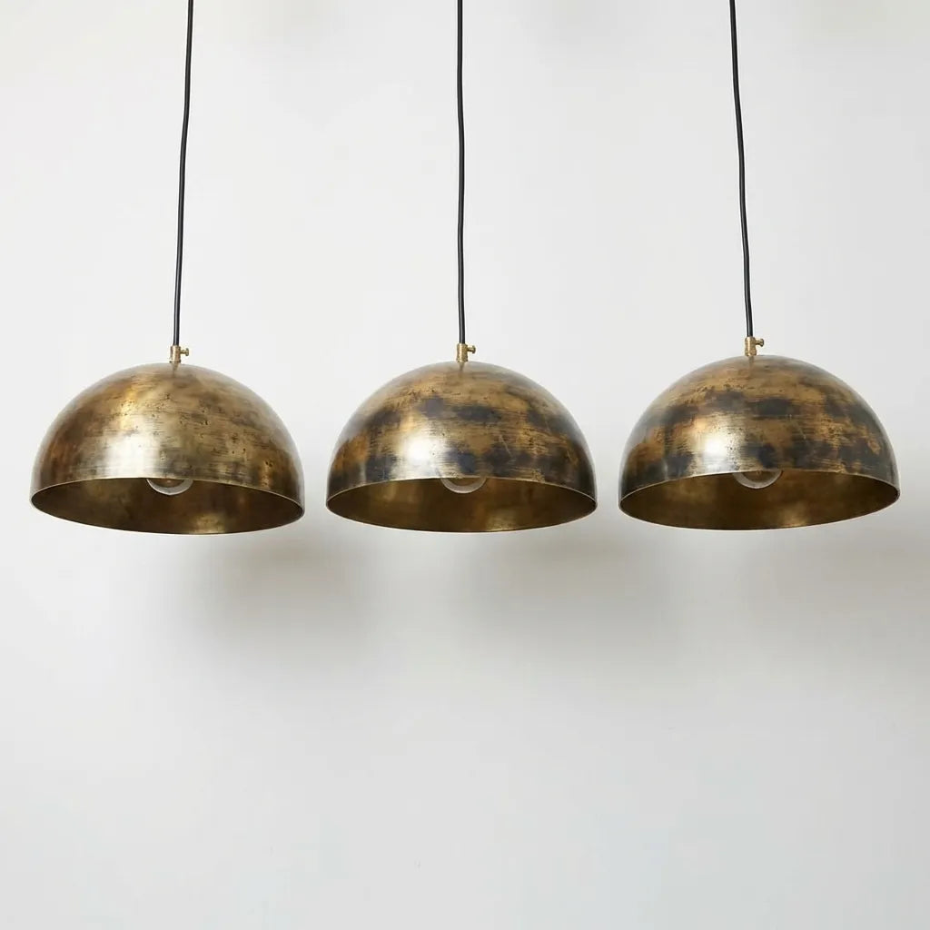 Vintage Industrial Ceiling Lamp, Antique Aged Brass Hanging Light Fixture for Kitchen Island & Dining RoomVintage Industrial Ceiling Lamp - Aged Brass Hanging Light Fixture