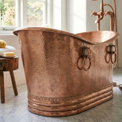 Hammered Copper Bathtub - Solid Hammered Copper Soaking TubHammered Copper Bathtub - Solid Hammered Copper Soaking Tub