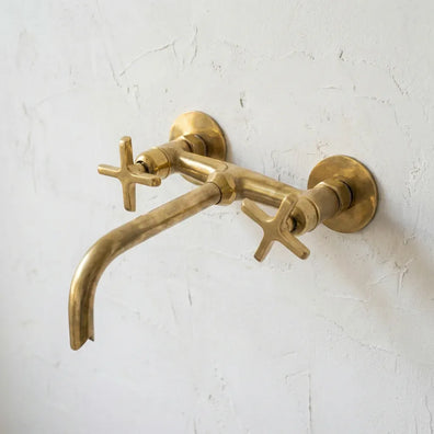 Unlacquered Brass Bathroom Tub Filler FaucetBeautifully Crafted Brass Bathroom Faucet | Free Delivery