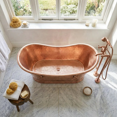 Hammered Copper Bathtub - Solid Hammered Copper Soaking TubHammered Copper Bathtub - Solid Hammered Copper Soaking Tub