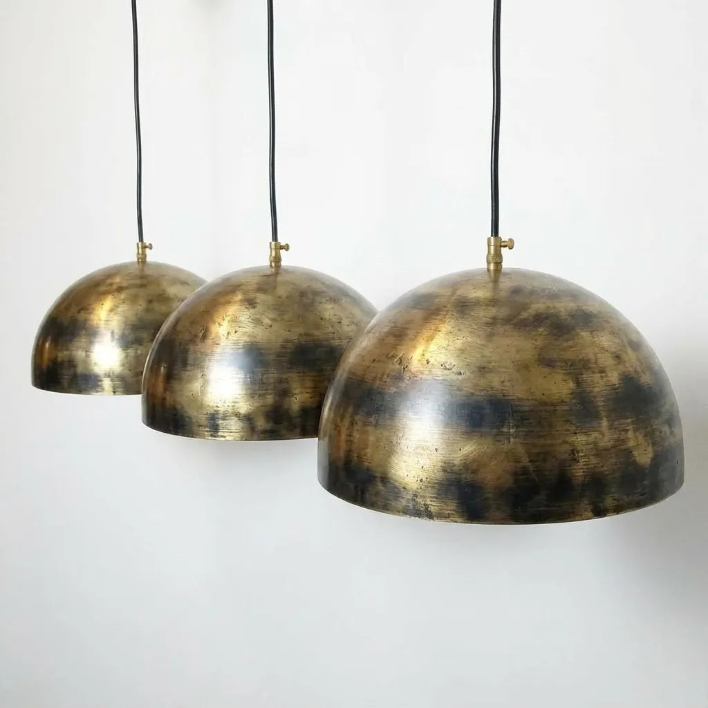 Vintage Industrial Ceiling Lamp, Antique Aged Brass Hanging Light Fixture for Kitchen Island & Dining RoomVintage Industrial Ceiling Lamp - Aged Brass Hanging Light Fixture