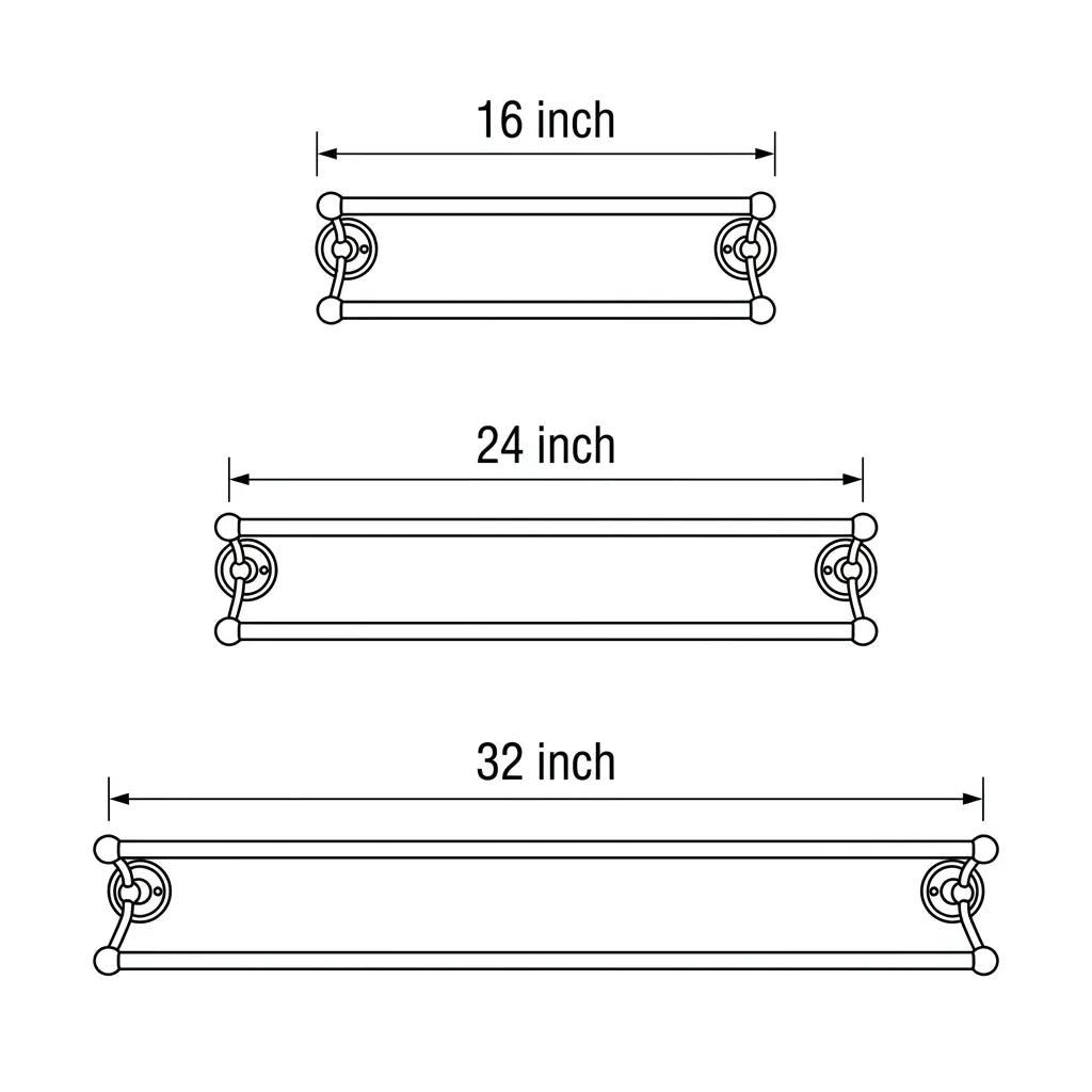 Unlacquered Brass Double Towel Bar – Wall Mounted Bath RackHandcrafted unlacquered brass double towel bar