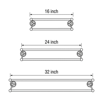 Unlacquered Brass Double Towel Bar – Wall Mounted Bath RackHandcrafted unlacquered brass double towel bar