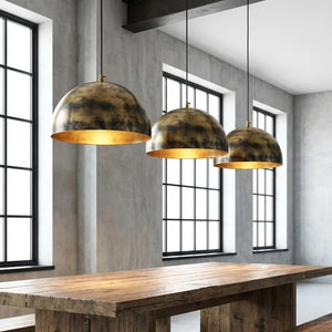 Vintage Industrial Ceiling Lamp, Antique Aged Brass Hanging Light Fixture for Kitchen Island & Dining RoomVintage Industrial Ceiling Lamp - Aged Brass Hanging Light Fixture