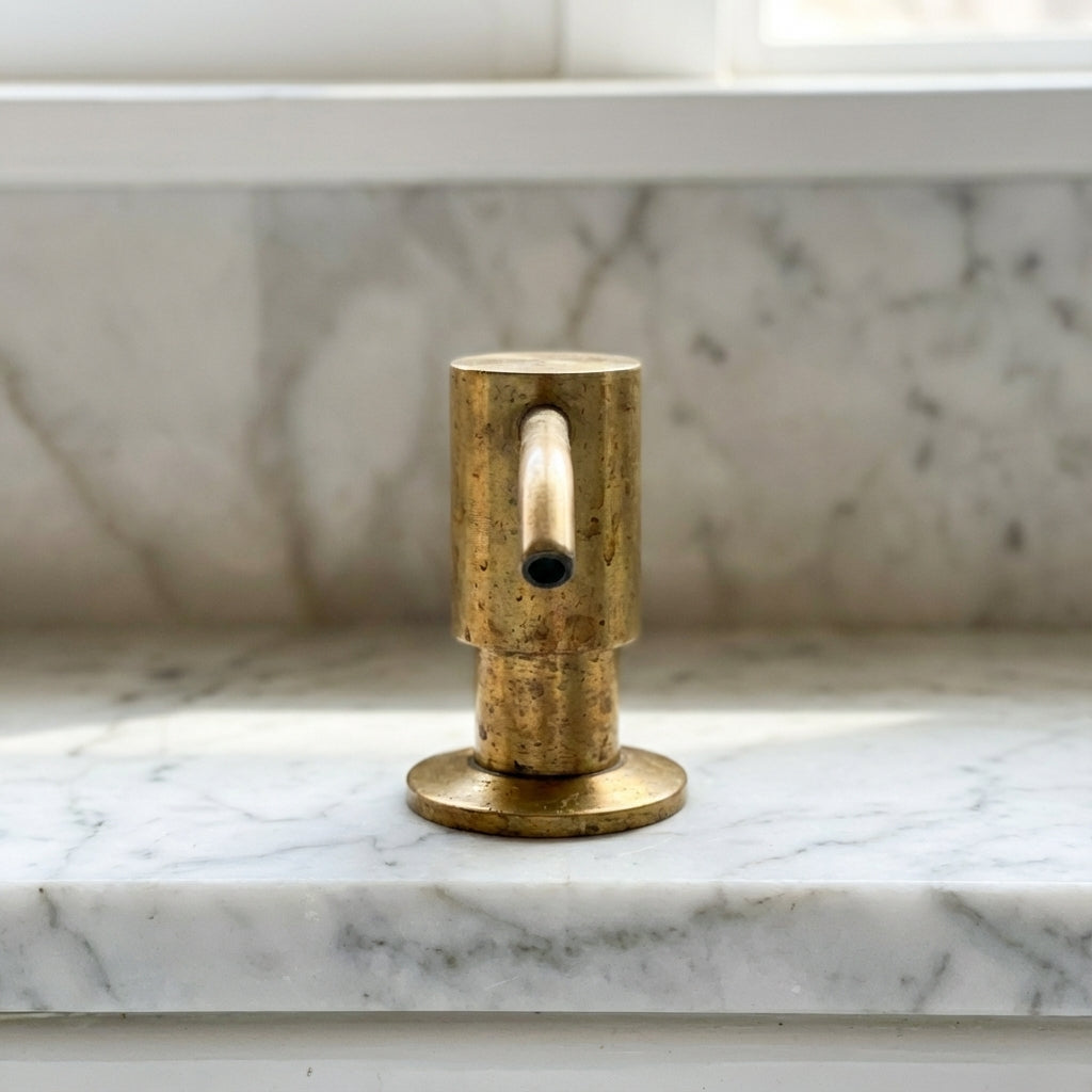 Unlacquered Brass Soap Dispenser For Kitchen Sink - Zayian