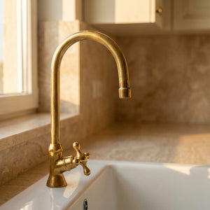 Unlacquered Solid Brass Kitchen Drinking Water Dispenser Faucet - Zayian