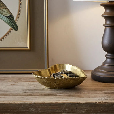 Handcrafted Brass Heart Dish - Solid Brass Key Bowl & Jewelry HolderSolid Brass Heart Dish - Handmade Key & Jewelry Holder