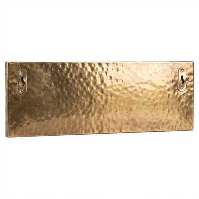 Antique Brass Pipe Coat & Towel Hooks on Hammered BackplateAntique Brass Pipe Coat & Towel Hooks on Hammered Backplate