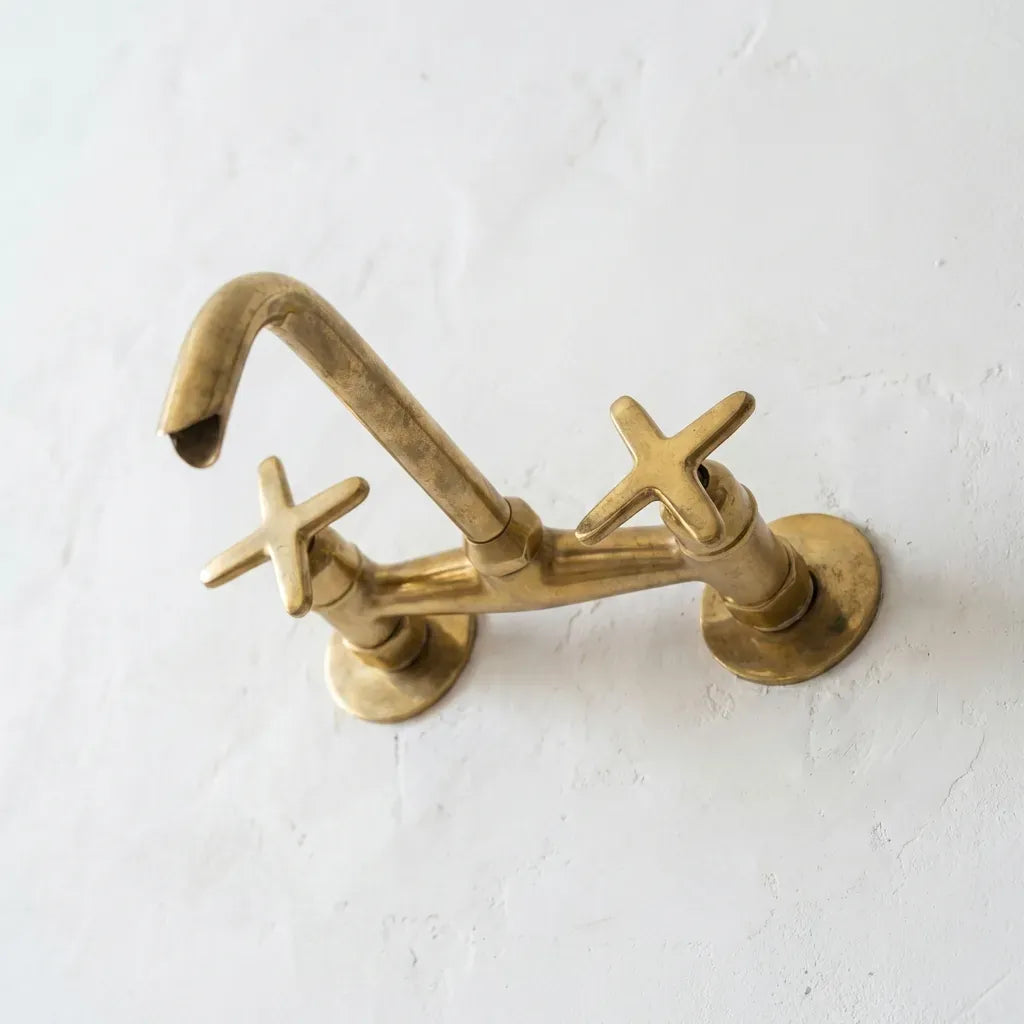 Unlacquered Brass Bathroom Tub Filler Faucet