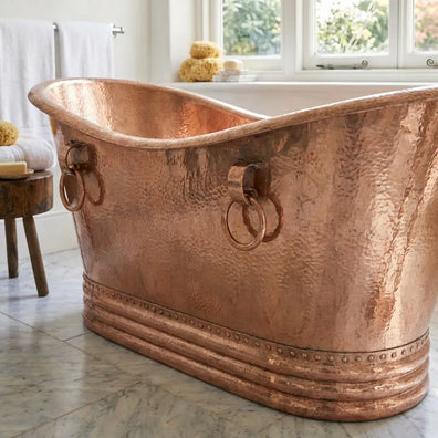 Hammered Copper Bathtub - Solid Hammered Copper Soaking TubHammered Copper Bathtub - Solid Hammered Copper Soaking Tub