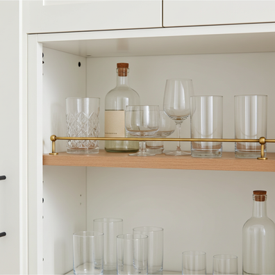 Unlacquered Brass Gallery Rail - Solid Brass Kitchen Shelf Safety BarUnlacquered Brass Gallery Rail - Solid Brass Kitchen Shelf Bar