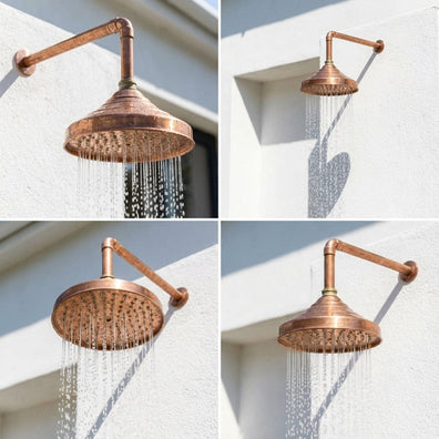 Unlacquered Copper Showerhead - Natural Copper Rain Shower HeadUnlacquered Copper Showerhead: Embrace Natural Elegance with a Copper Rain Shower Head