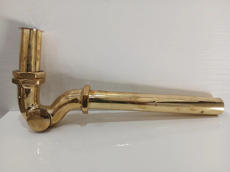  Unlacquered Brass Pipe Trap for bathroom