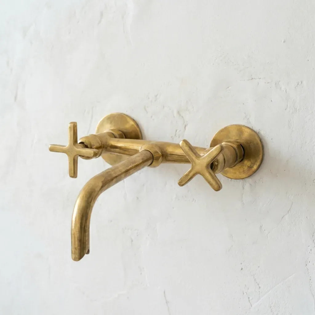 Zayian Faucets Unlacquered Brass Bathroom Tub Filler Faucet