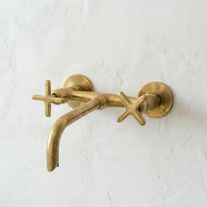 Zayian Faucets Unlacquered Brass Bathroom Tub Filler Faucet