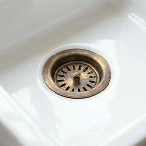 Antique Brass Basket Strainer Sink Drain Cover