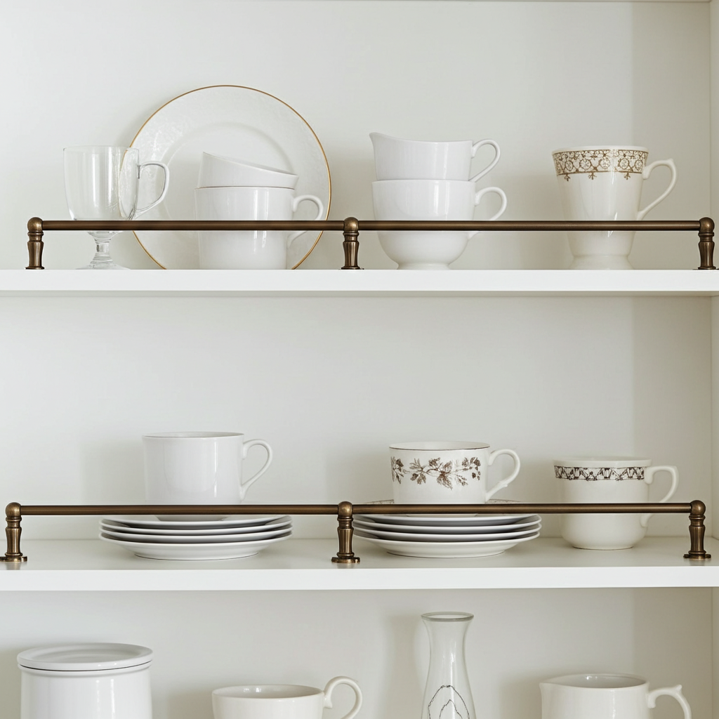 Gallery Shelf Rails Solid Brass Gallery Rail – Unlacquered Brass Shelf Railing for Cabinet