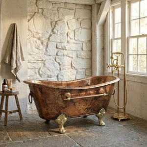 Antique Copper Clawfoot Bathtub 