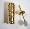 Antique Unlacquered Brass Toilet Brush