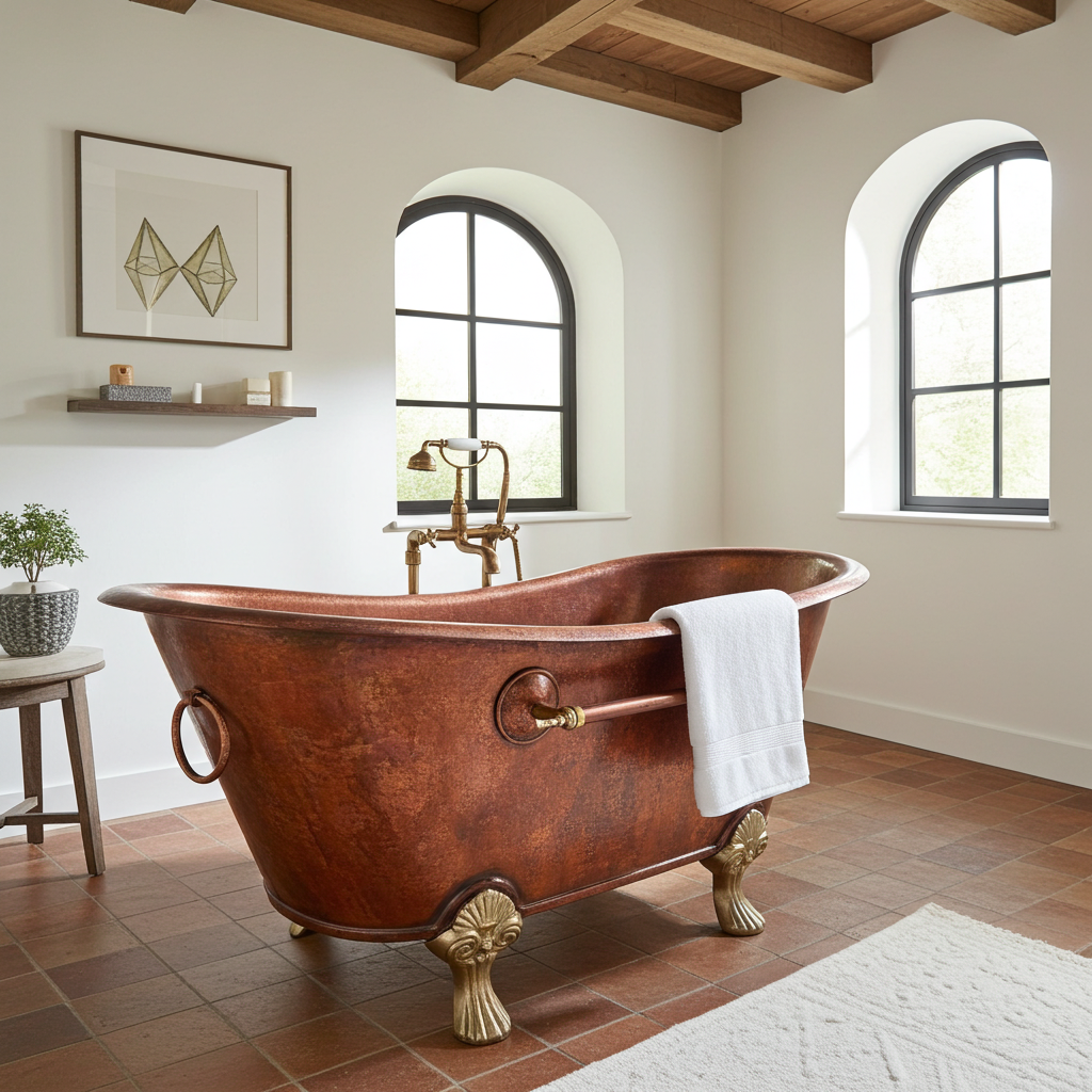 Clawfoot Copper Bathtub