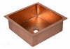 Undermount Hammered Solid Copper Kitchen in various sizes Including Drain
