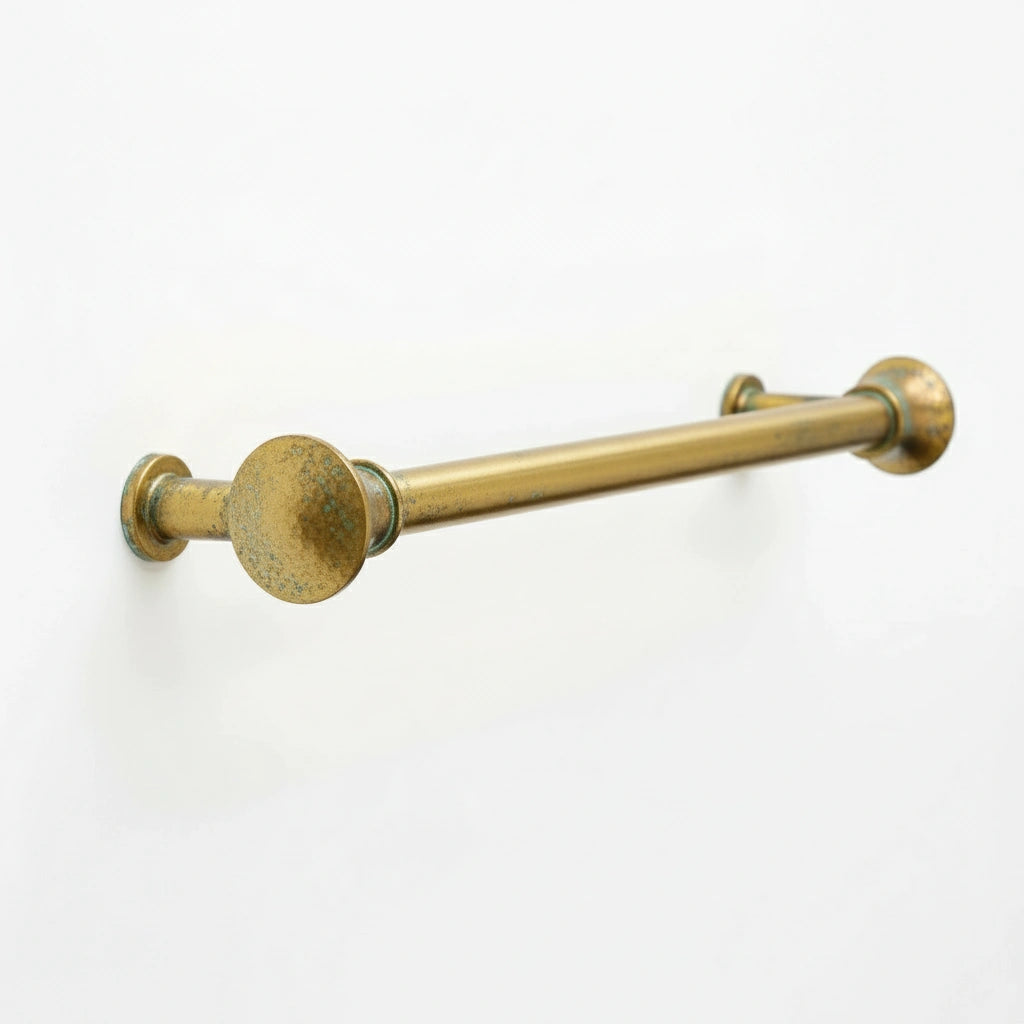 Hammered Solid Brass Towel Bar