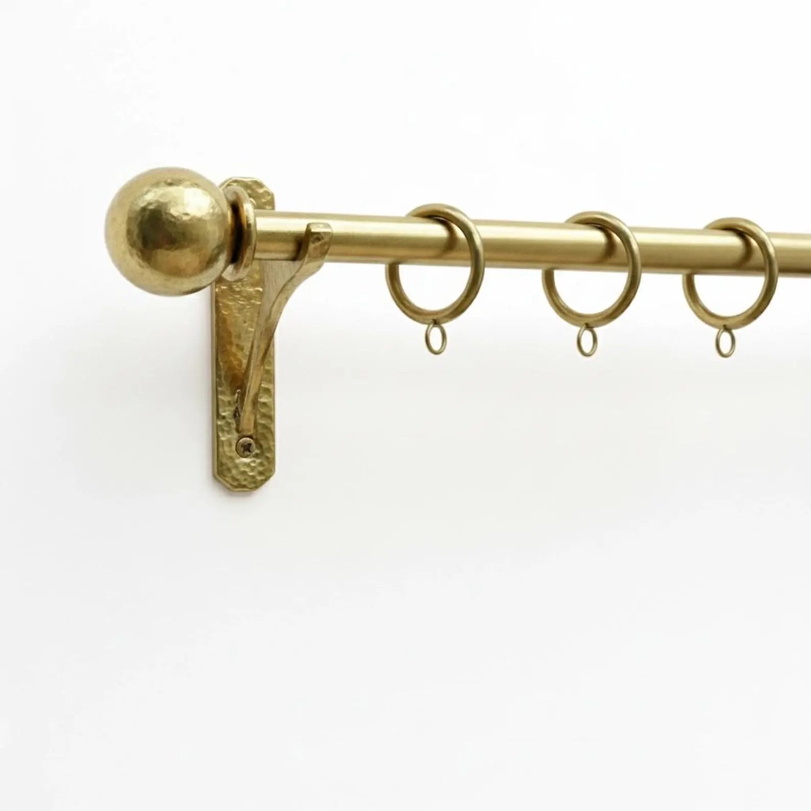 Handmade Unlacquered Brass Curtain Rod