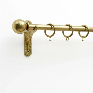 Handmade Unlacquered Brass Curtain Rod