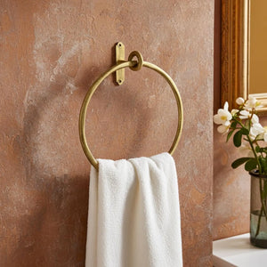 Handmade Unlacquered Brass Towel Ring