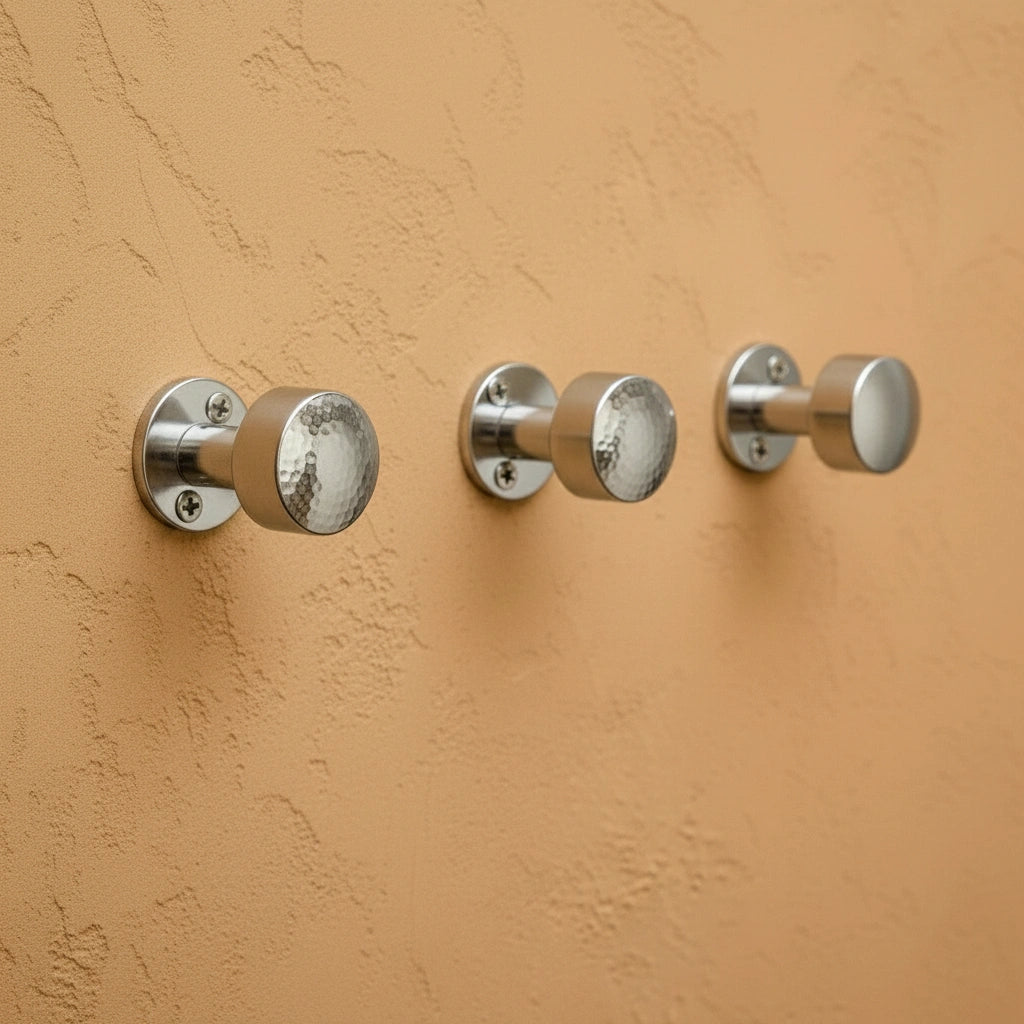 Set of 3 Chrome Wall Hooks
