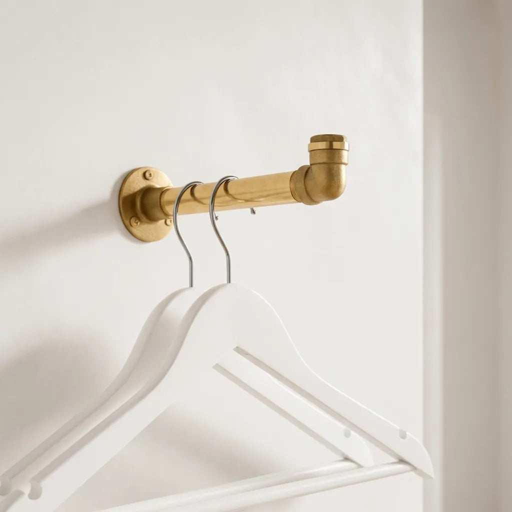 Solid Brass Wall Mounted Clothes Rack