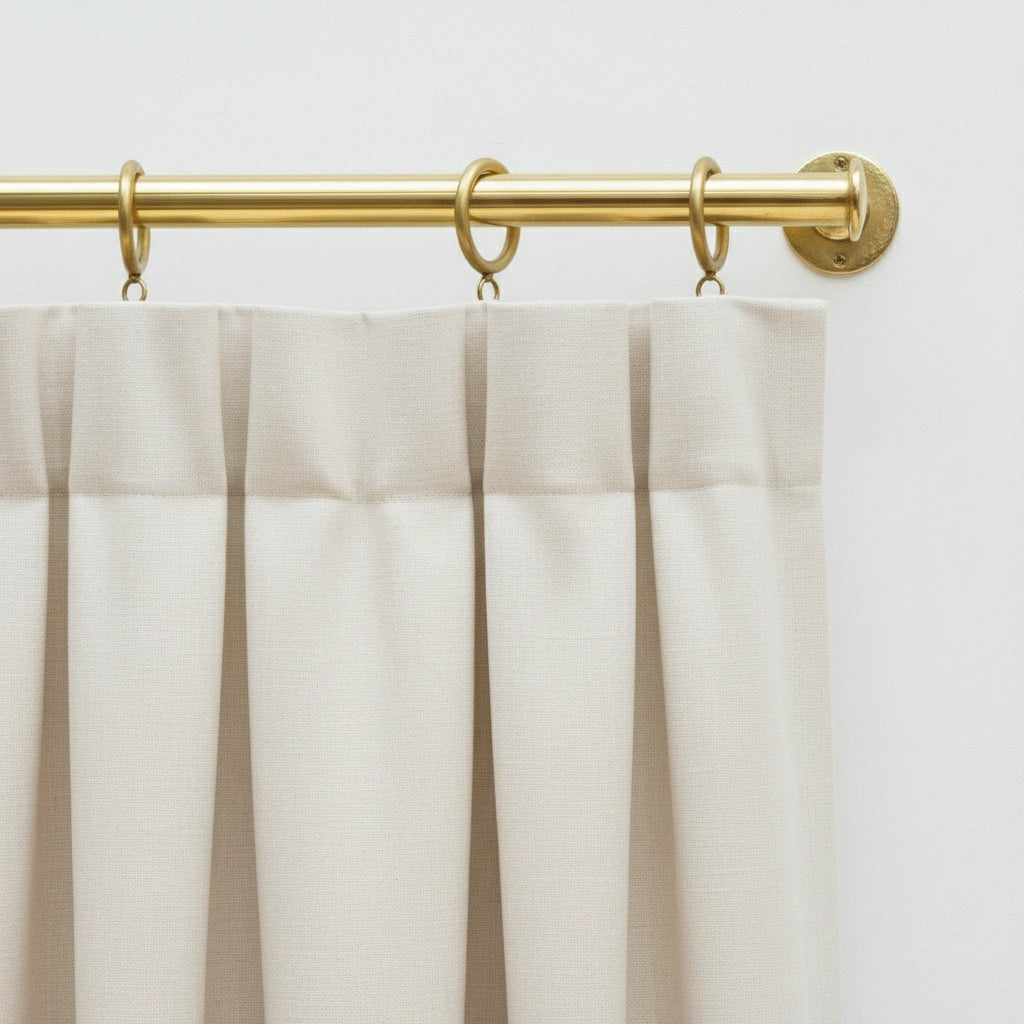 Solid Unlacquered Brass Curtain Rod