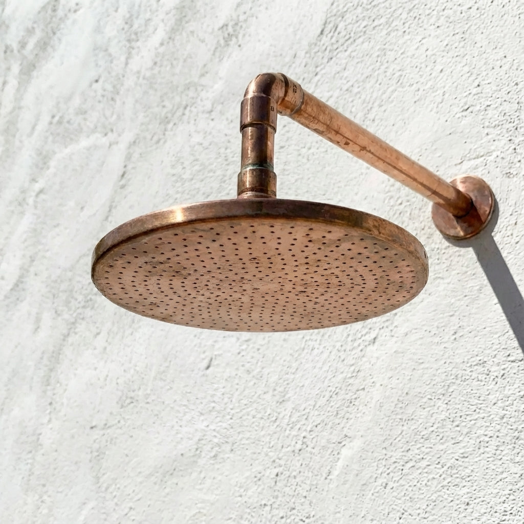 Handmade Copper Outdoor Rain Shower Head - Zayian