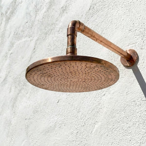 Handmade Copper Outdoor Rain Shower Head - Zayian