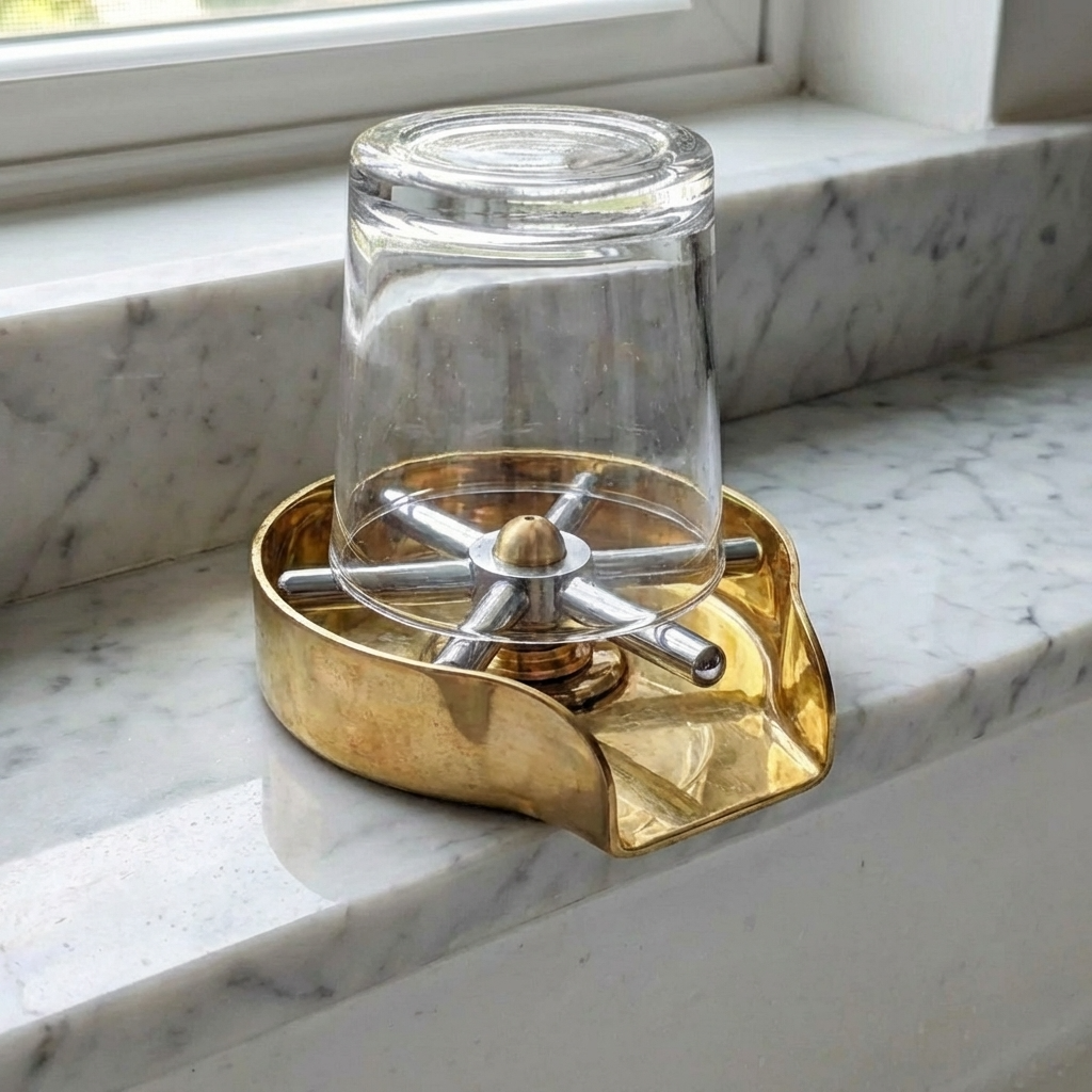 Unlacquered Brass Glass Rinser 