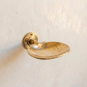 Unlacquered Brass Wall Mounted Soap DishKeep Your Bar Neat & Tidy with a Gleaming Brass Soap Dish