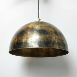 Vintage Industrial Ceiling Lamp, Antique Aged Brass Hanging Light Fixture for Kitchen Island & Dining RoomVintage Industrial Ceiling Lamp - Aged Brass Hanging Light Fixture
