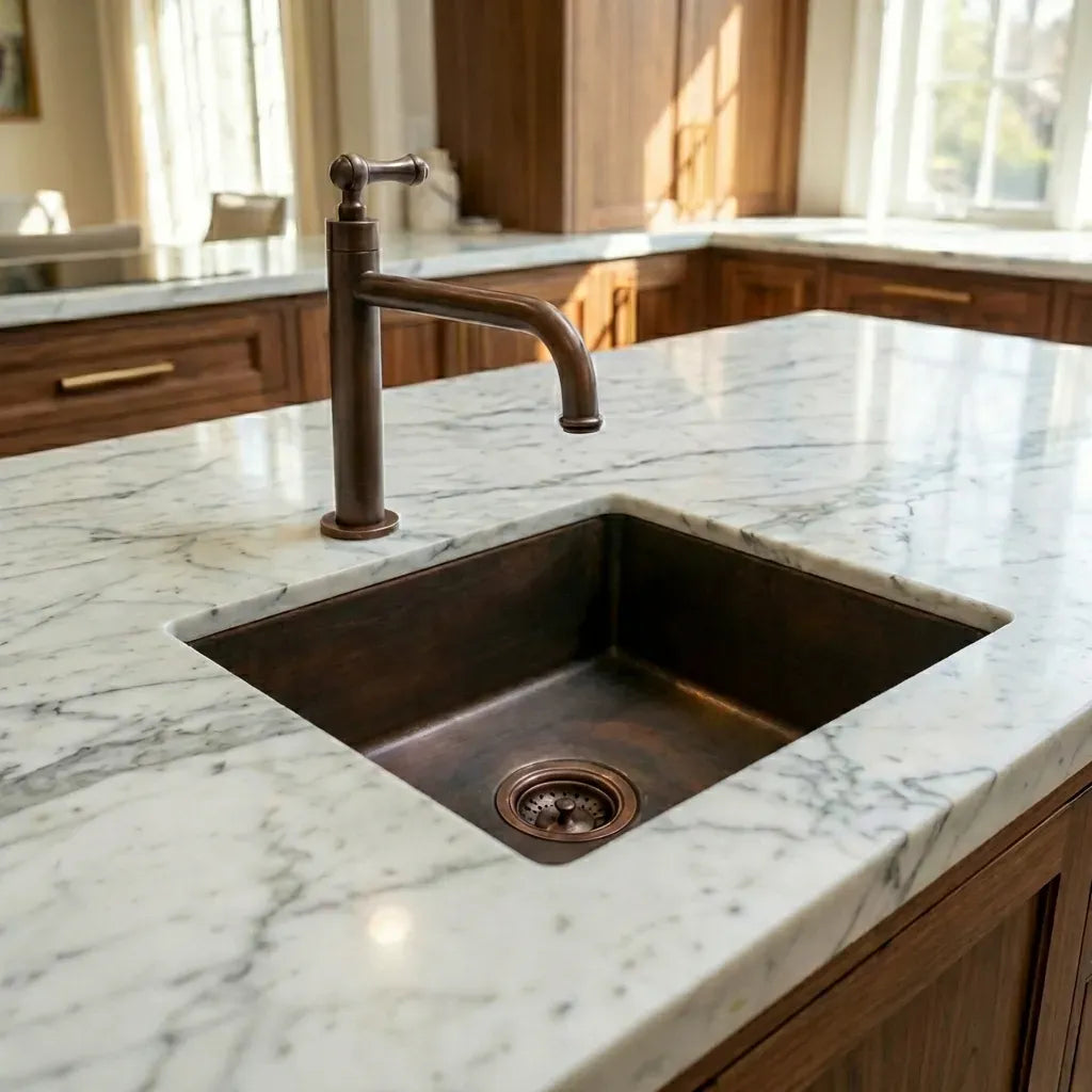 Undermount Aged Copper Kitchen Bar Sink Various Sizes